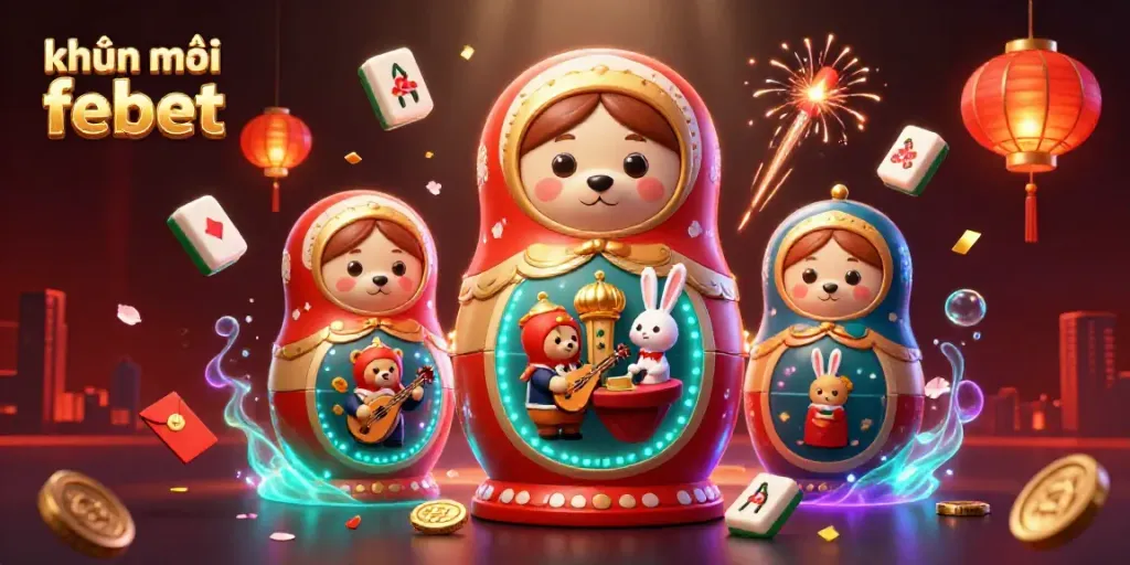 Experience exciting khuyến mãi febet with vibrant casino elements and lively characters.