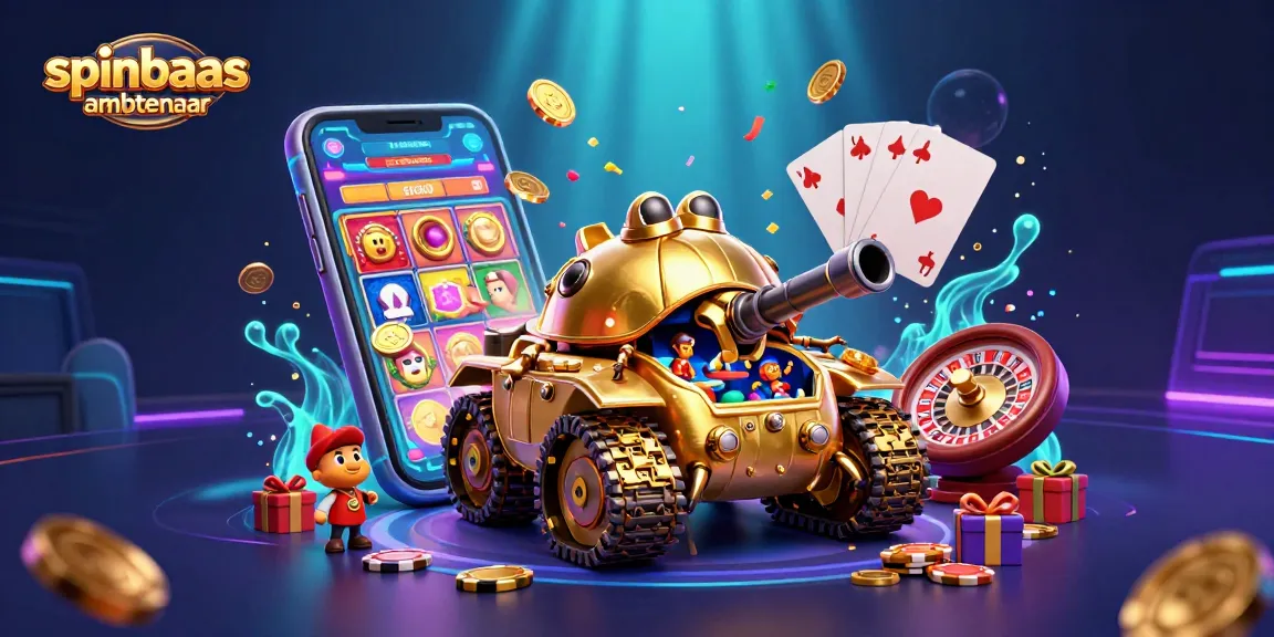 Spinbaas ambtenaar gets ready for exciting gameplay with a mini casino inside a golden beetle tank.